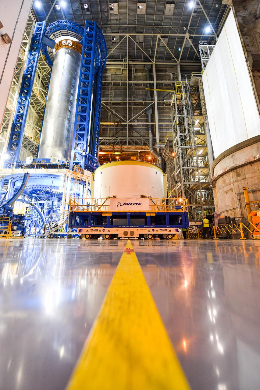Technicians at NASA’s Michoud Assembly Facility in New Orleans moved the engine section for NASA’s Space Launch System (SLS) rocket to another part of the facility on Sept. 3 to prepare it for joining to the rest of the rocket’s core stage. The engine section, which comprises the lowest portion of the 212-foot-tall stage, is the last major component to be horizontally integrated to the core stage. Michoud crews completed assembly on the flight hardware that will be used for Artemis I, the first lunar mission of SLS and NASA’s Orion spacecraft, on Aug. 29. NASA and Boeing engineers removed the scaffolding surrounding the hardware to use a special tool to properly position the engine section for its attachment to the rest of the stage. The core stage’s two liquid propellant tanks and four RS-25 engines will produce more than 2 million pounds of thrust to send the SLS rocket and Orion on the Artemis lunar missions. The engine section houses the four RS-25 engines and includes vital systems for mounting, controlling and delivering fuel form the propellant tanks to the rocket’s engines.  Offering more payload mass, volume capability and energy to speed missions through space, the SLS rocket, along with NASA’s Gateway in lunar orbit and Orion, is part of NASA’s backbone for deep space exploration and the Artemis lunar program. No other rocket is capable of carrying astronauts in Orion around the Moon in a single mission.